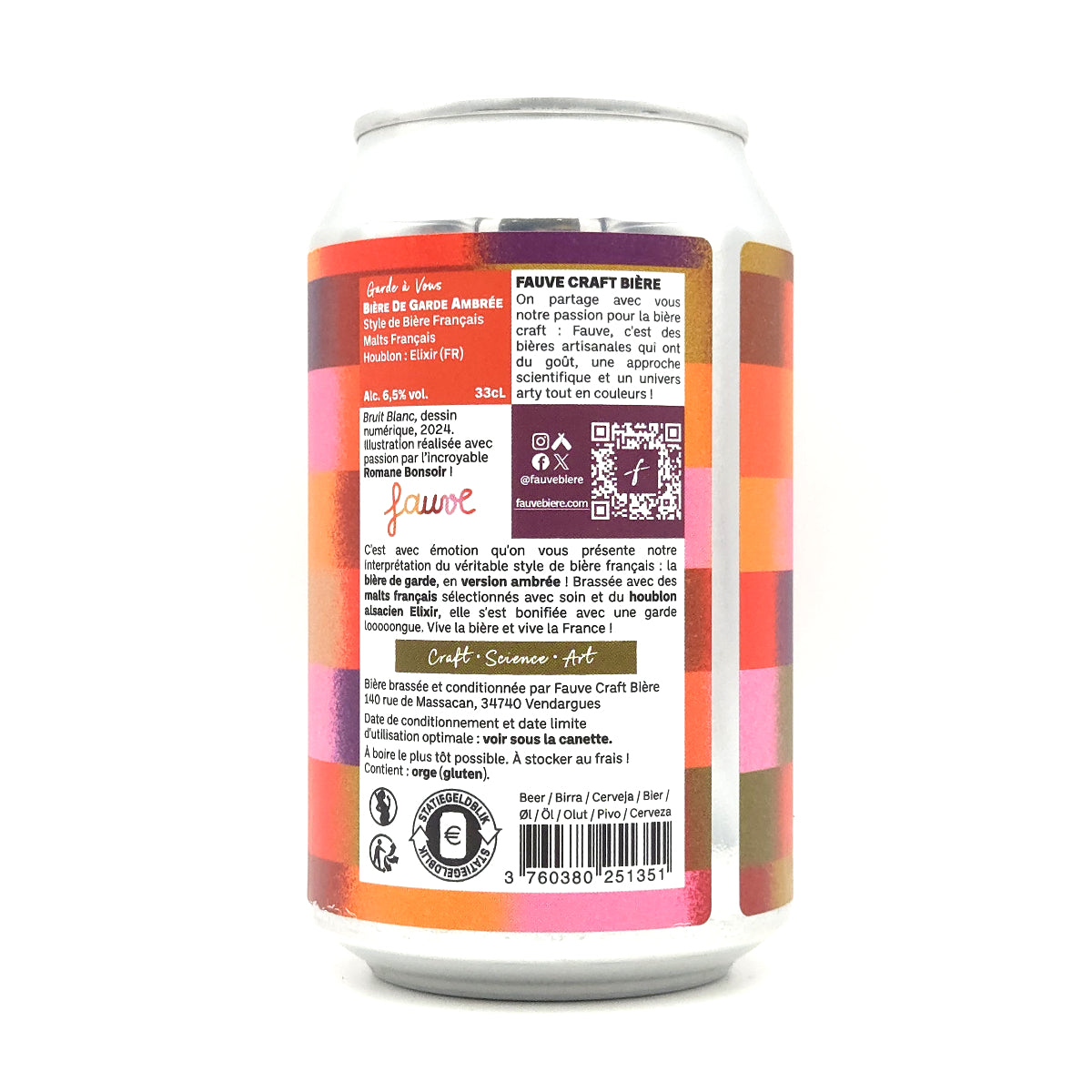 FAUVE - Garde à Vous - 6.5° - Bière de Garde Ambrée - 33cl