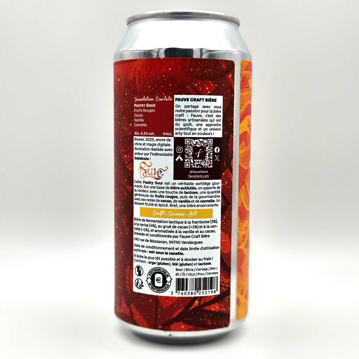FAUVE - Incantation écarlate - 6.5° - Pastry Sour - 44cl