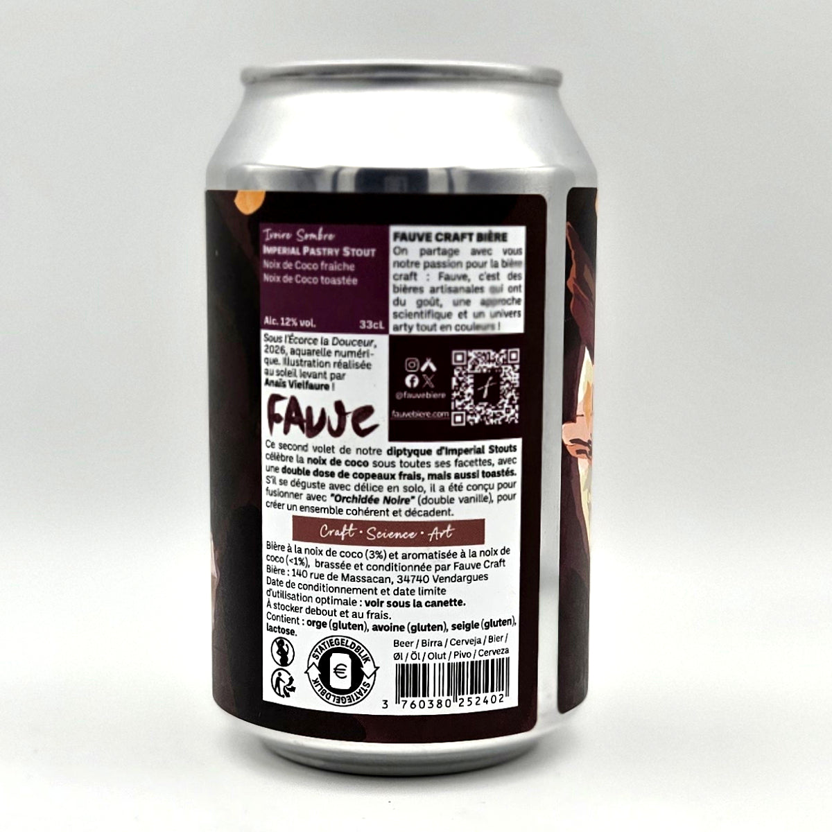 FAUVE - Ivoire Sombre - 12.0° - Imperial Pastry Stout - 33cl