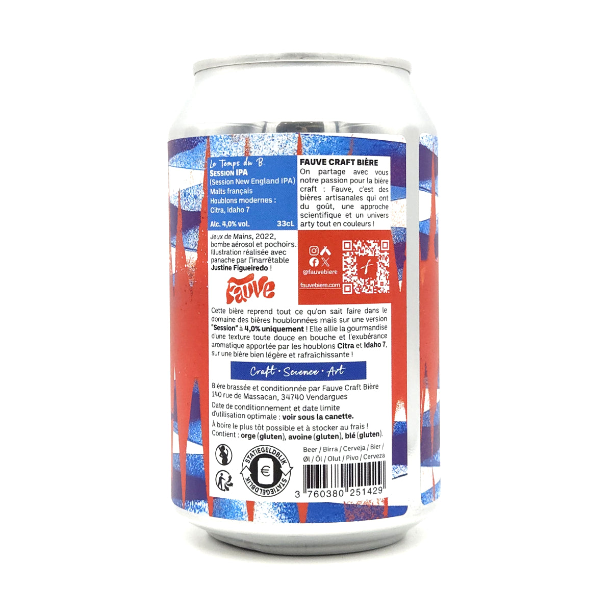 FAUVE - Le Temps du B- 4.0° - SESSION IPA - 33cl