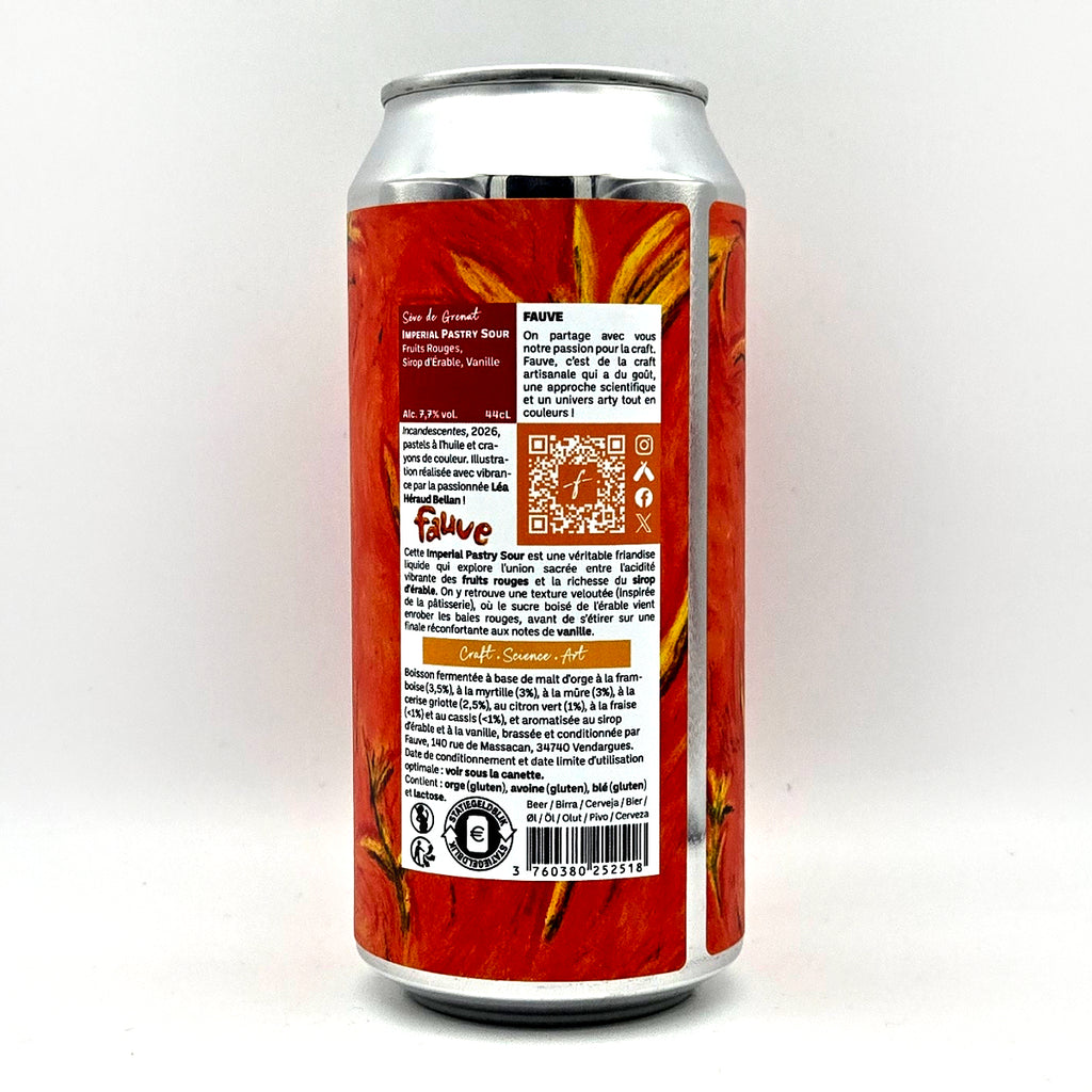 FAUVE - Sève de Grenat - 7.7° - Imperial Pastry Sour - 44cl